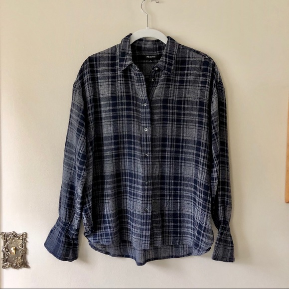 Madewell Tops - Madewell • plaid button down blouse